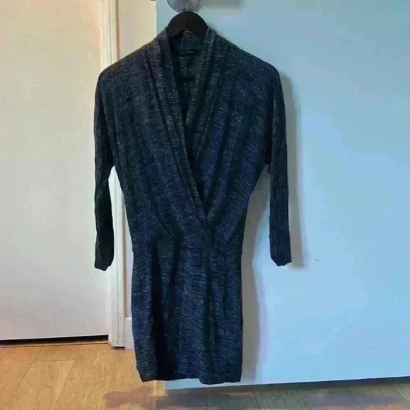 Banana Republic Blue V Neck Long Sleeve Sweater Dress - Picture 2 of 3